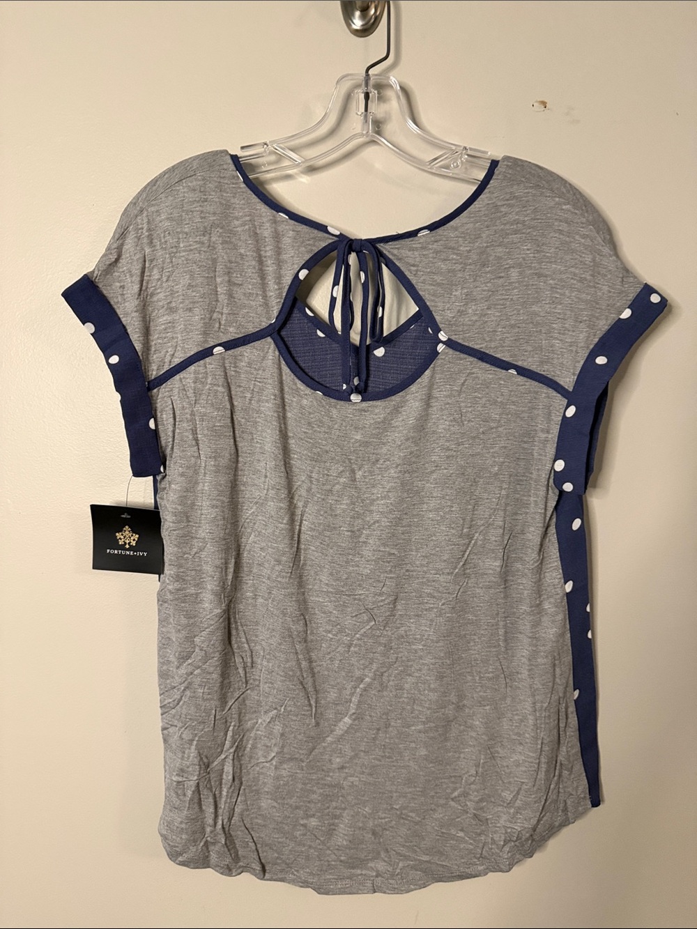 Fortune + Ivy Cheylee Mixed Media Blouse - Picture 4 of 5